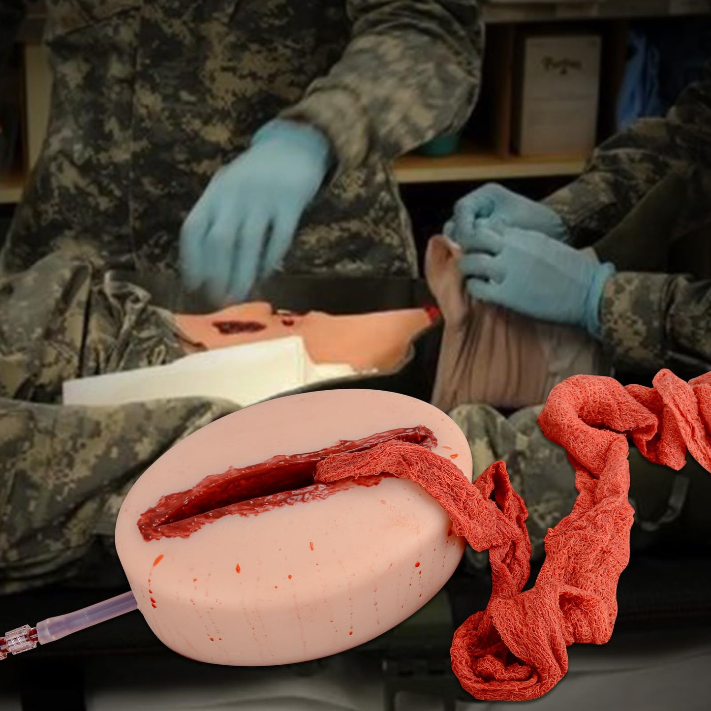 MedEduQuest Laceration Wound Packing Trainer kit, Stop The Bleed Training Kit, Bleed Control Kit for Medical Classes - Carrying Bag