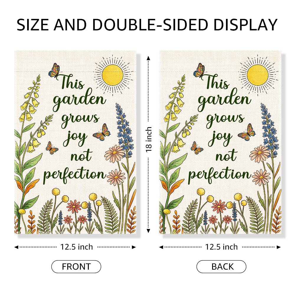 Gkodw Garden Flag, Funny Welcome Yard Flag for Outside, Religious Garden Gifts, Christian Yard Sign Home Décor, Christian Bible Musical Notes Flag (Beige2)