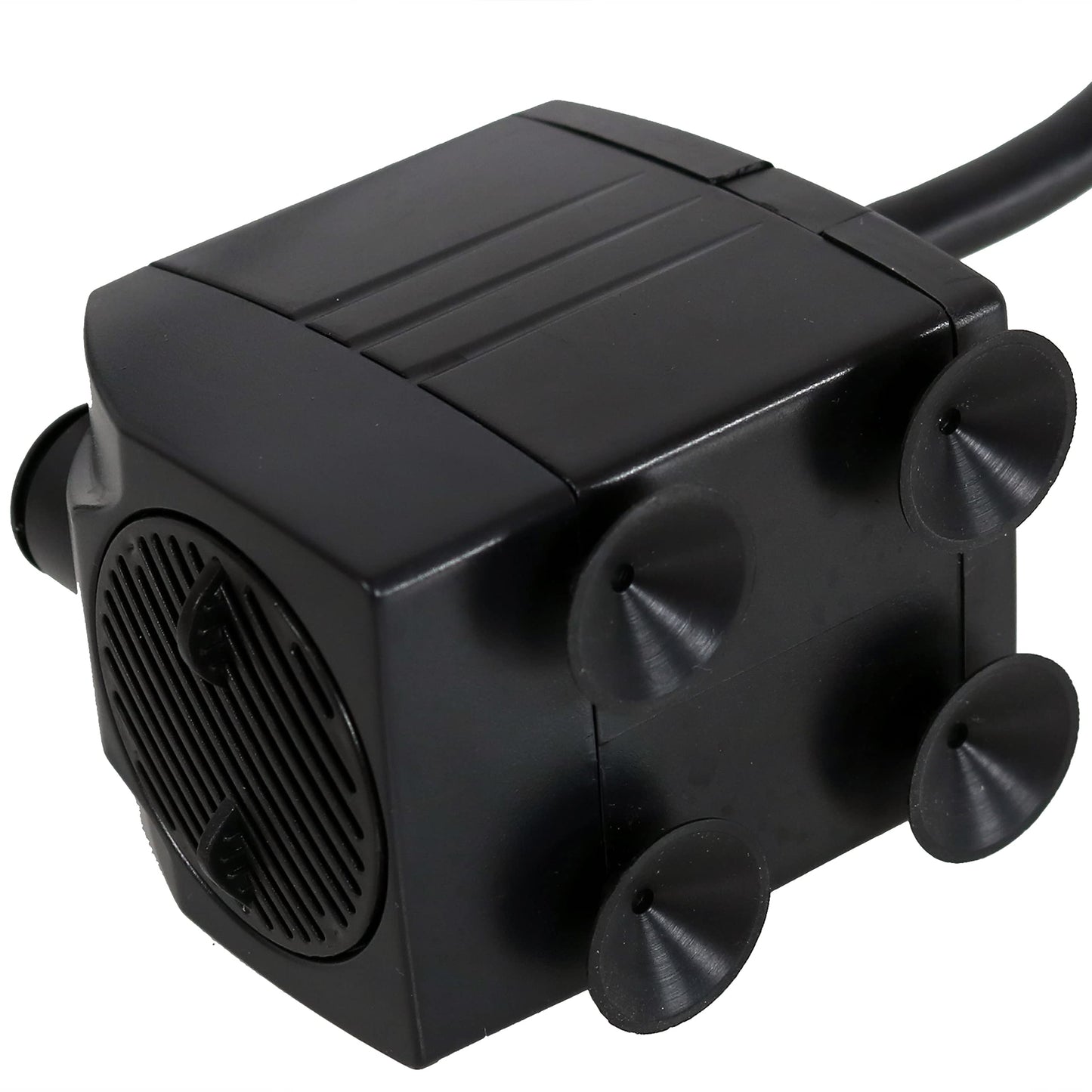 Sunnydaze 200 GPH Submersible Water Pump – 12W, 12V Small Fountain Pump with Adjustable Flow, White LED Light & Transformer for Outdoor Fountains, Bird Baths, Aquariums