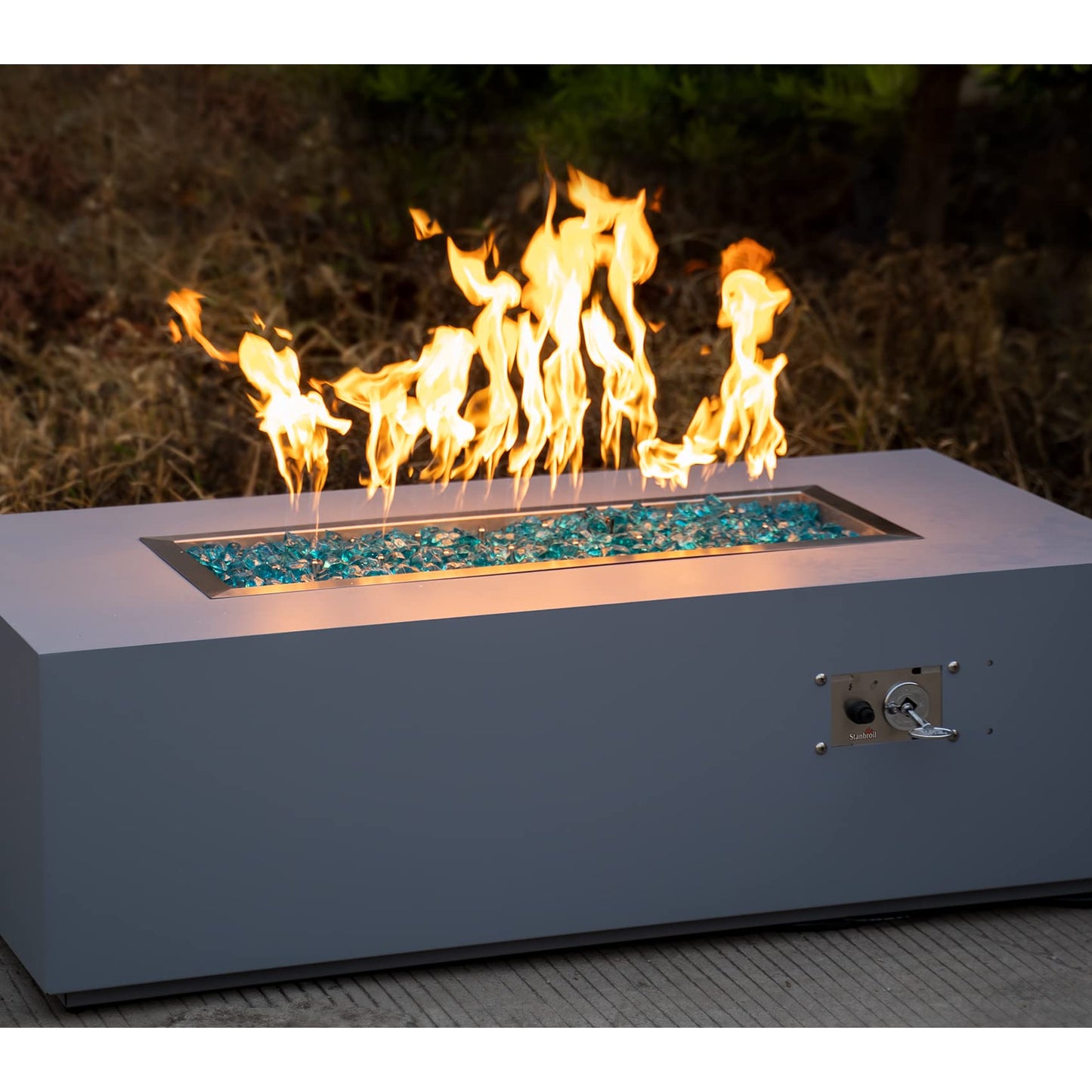 Stanbroil Linear 72" x 6" Drop-in Fire Pit Pan with Jet Burner, Upgrade Natural Gas & Propane Fire Table Insert Kit, High Flame, 175k BTU Max