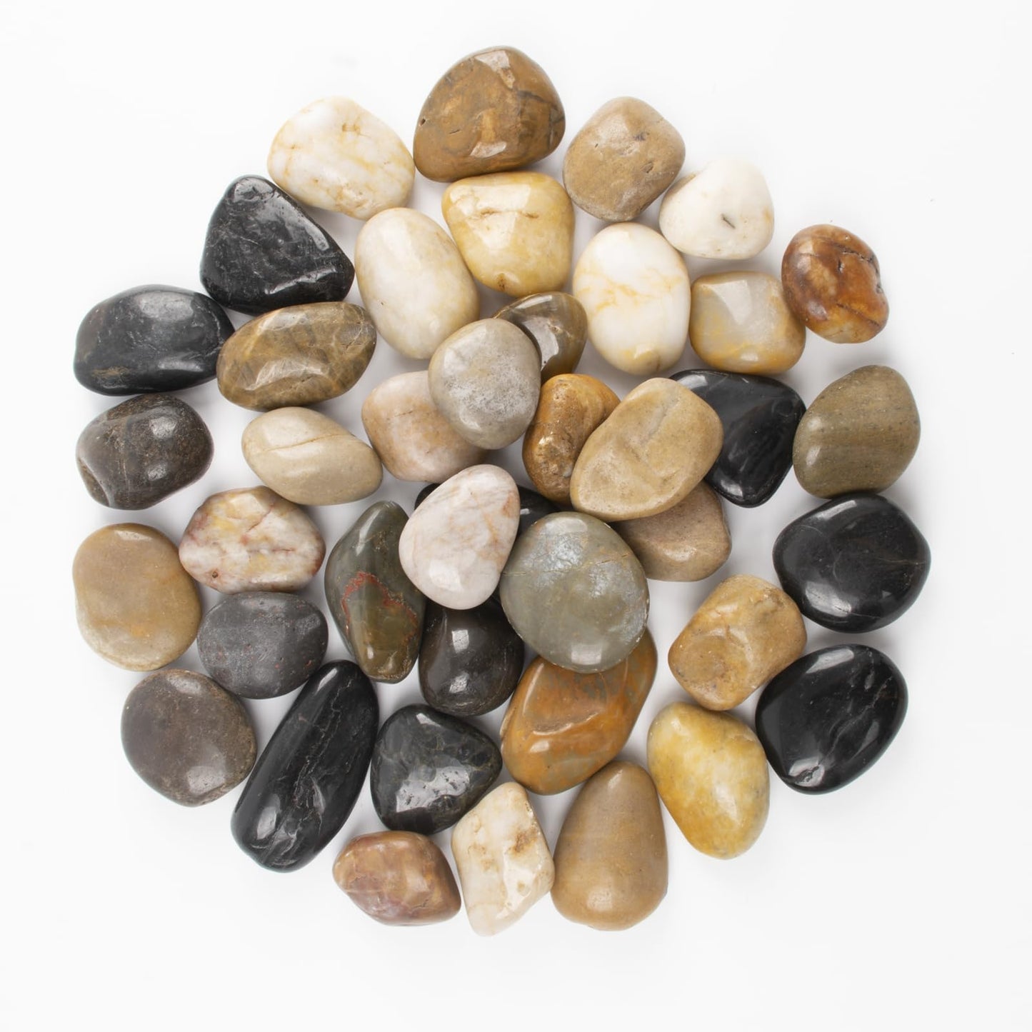 40lbs 1-2 Inch River Rocks, Decorative Mixed Pebbles for Garden Landscaping, Indoor Plants, Fish Tanks, Vases, and Succulents – Ideal for Home Decoration and Outdoor Gardens (Weight : 40 LB, Mixed)