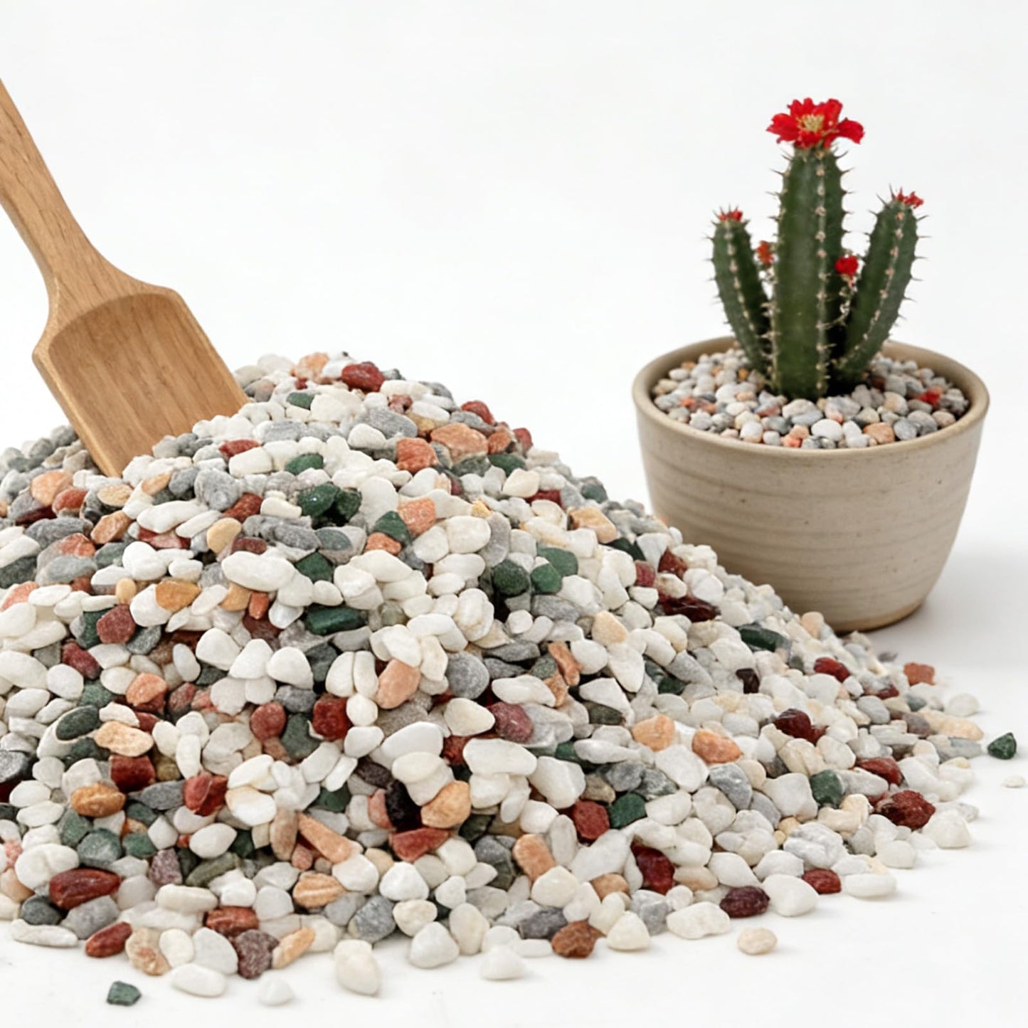 1/8 Inch Natural Aquarium Gravel, Small Pebbles for Fish Tank, Indoor Plants & Succulents, Mixed Color Mini River Rocks for Drainage, Terrarium, Top Dressing & Vase Filler, 12 lb