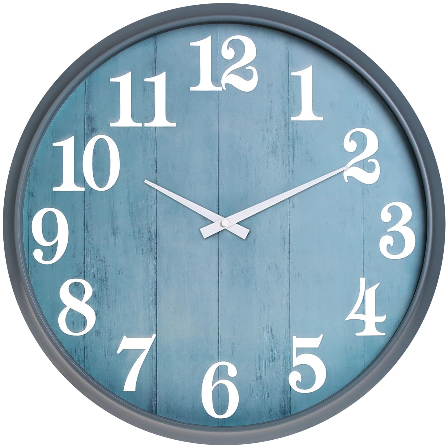 UMEXUS 18 Inch Large Outdoor Wall Clock, Waterproof Indoor Outdoor Decorative Clock with Upgraded D365 Silent Quartz Movement, Battery Operated for Patio, Garden, Pool, Farmhouse & Living Room