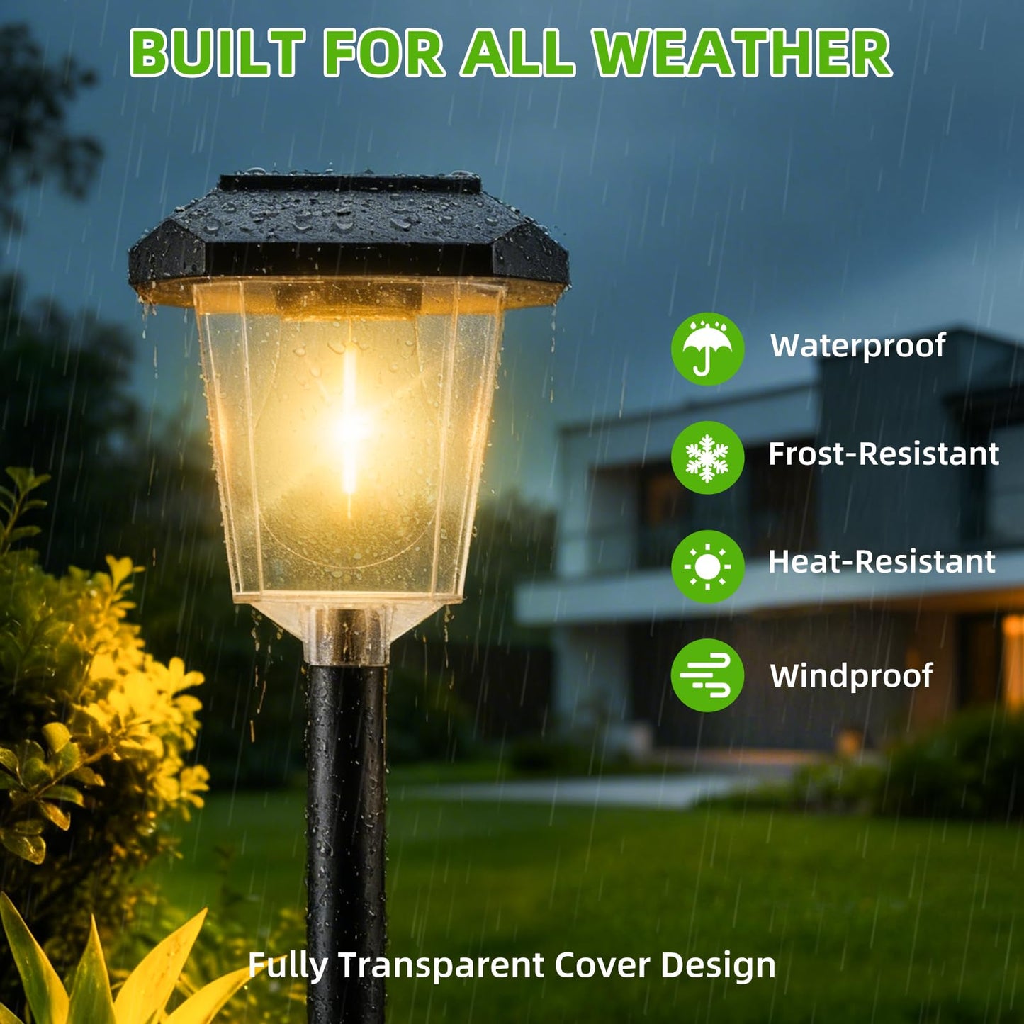 16Pack Solar Pathway Lights Outdoor, LED Solar Lights Outdoor Waterproof, Garden Light Solar Powered, Stake Landscape Lighting for Outside Yard Driveway Walkway Sidewalk Path Lawn Patio Garden Decor