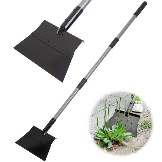 Suchtale Garden Flat Shovel,Floor Scraper, Heavy Duty Multifunctional Outdoor Cleaning Shovel with 54 Adjustable Long Handle, Ideal for Weed Scraper, Lawn Edging,Trenching,Driveway,Sidewalk