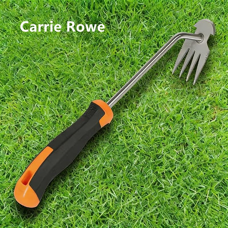 Carrie Rowe Weed Remover Tool,Garden Weed Tool, Portable Garden Weeding Tool for Vegetable Gardening Backyard Farm Planting & Weeding (Rubber Handle)