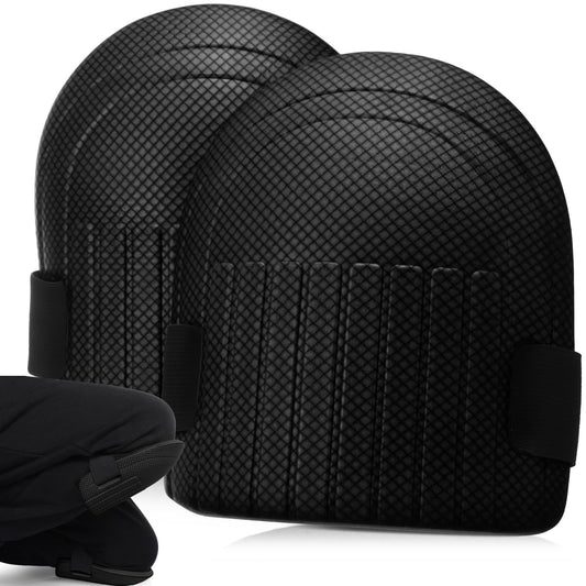 WinnerWhy Gardening Knee Pads for Women and Men Lightweight Waterproof Foam Knee Pads for Gardening and Housework with Adjustable Hook'n'Loop Straps(Black)