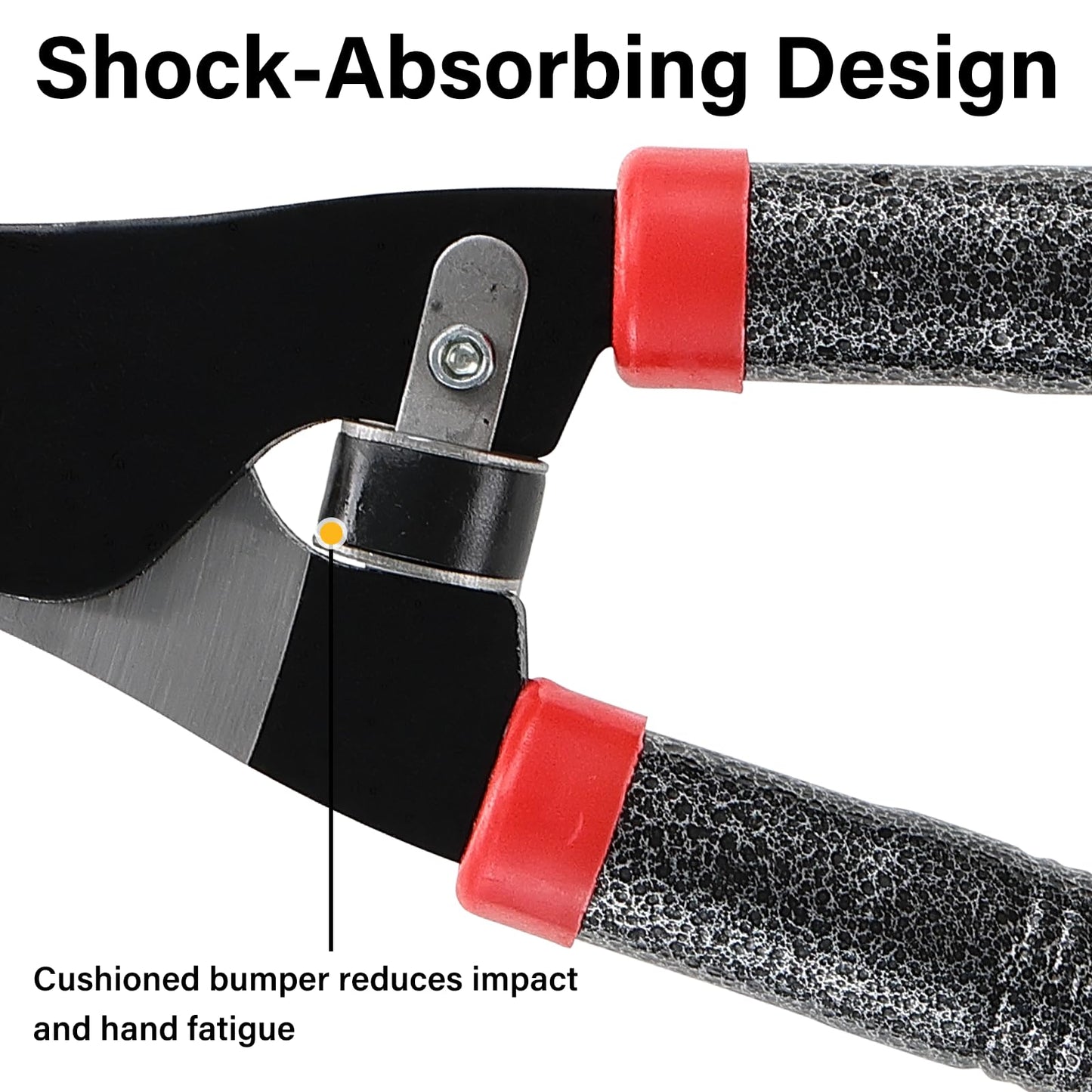 31 inch Hedge Shears Clippers - Self-Sharpening High Carbon Steel Blades, 15" Wide-Cut for Faster Trimming, Long Reach & Ergonomic Grip for Effortless Cutting Trimming of Hedges, Shrubs, Bushes