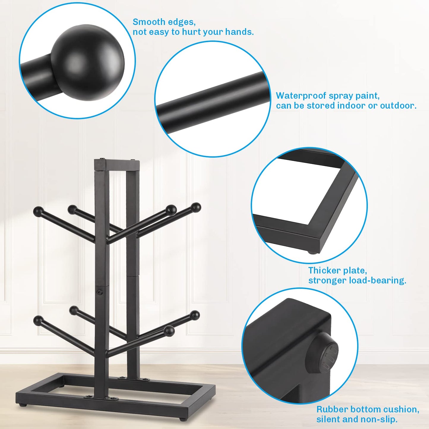 Fitlyiee Basketball Organizers Metal Ball Storage Rack Sports Storage for Indoor Outdoor (Small 2-Layer)