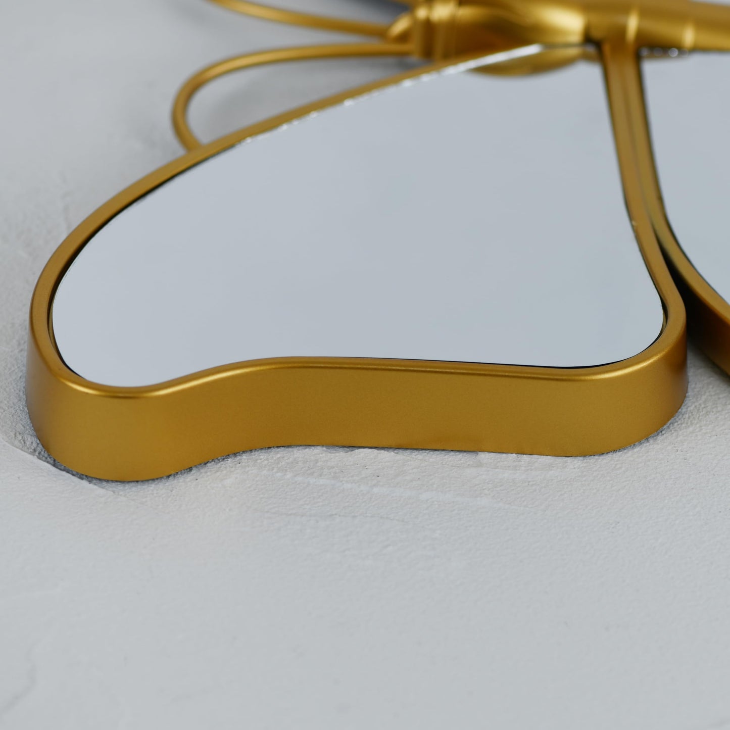 Wartter Decorative Butterfly Wall Mirror with Gold Plastic Frame (14.5x11.8inch)
