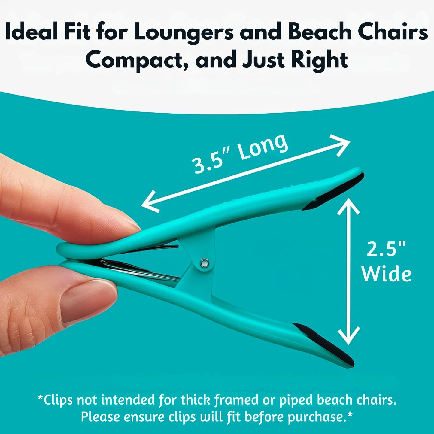 Core Clips Beach Towel Clips for Cruise Chairs - Heavy Duty Towel Holders for Lounge Chairs - 2.5" Opening Large Pool Clips to Hang Towels on Loungers, Clamps to Hold Towel in Wind - Cruise Essentials