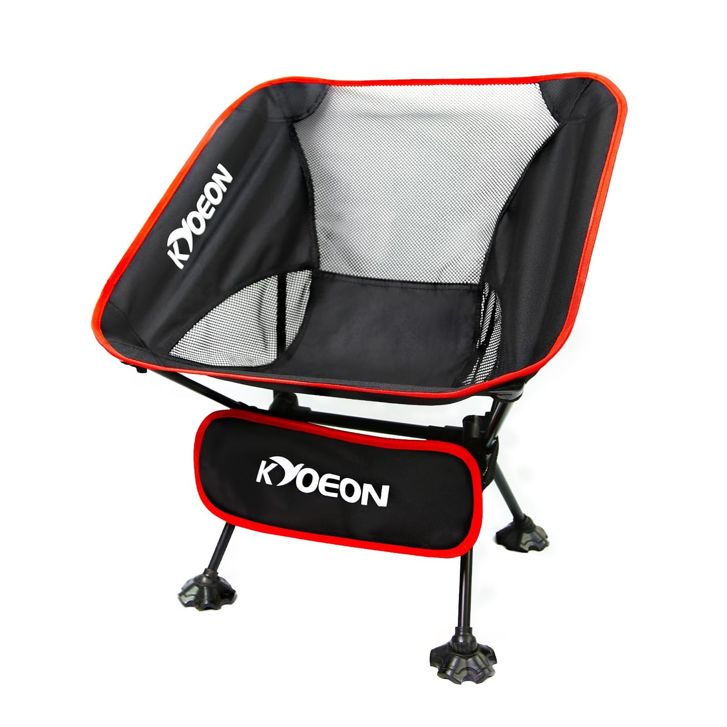 KYOEON Portable Camping Chair, Black 1Pack, Ultralight Durable Foldable Chair for Outdoor Camp, Travel, Beach, Picnic, Garden, Sport Sturdy Frame, Comfortable Collapsible Lawn Chair, Supports 330Lbs