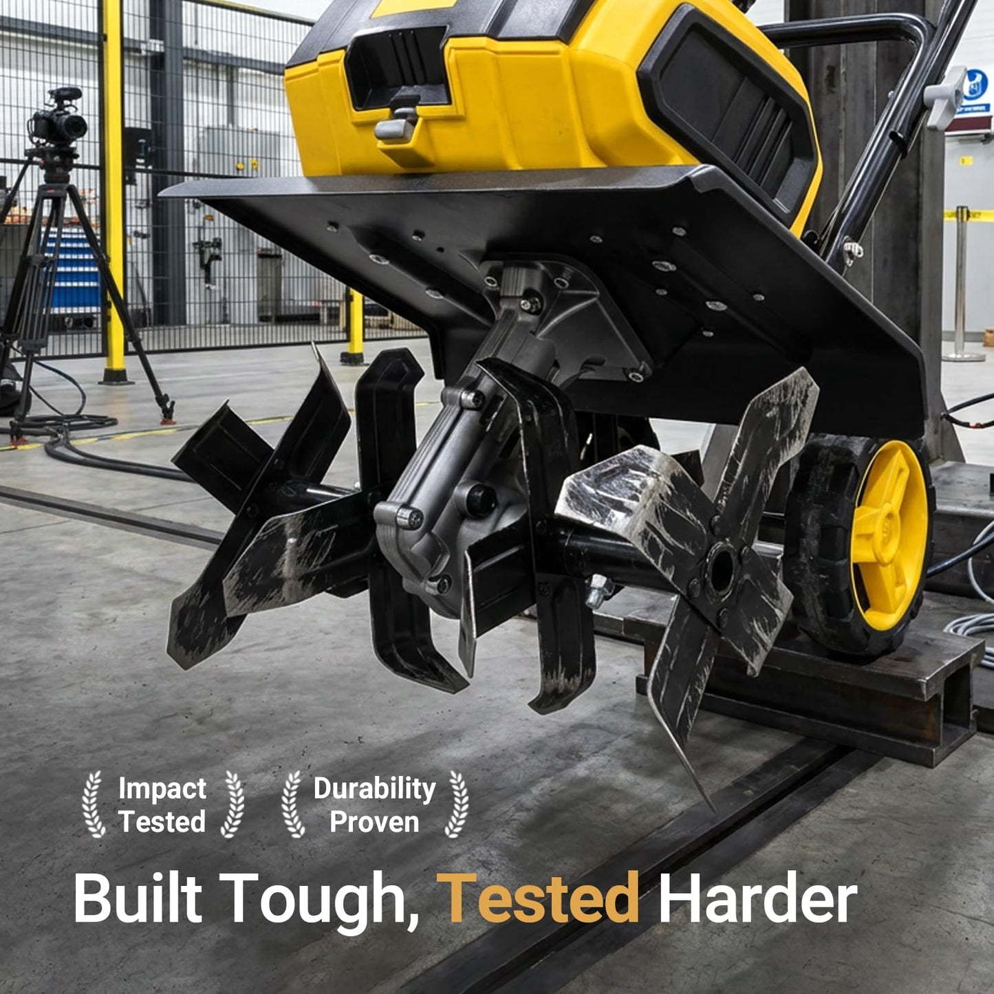 40v Cordless Brushless Tiller Cultivator Compatible with Dewalt 20v Battery(Tool Bare), 14.2in Electric Garden Rototiller, 8.7in Depth, Foldable, Adjustable Wheels for Lawn, Soil Prep, Grass Reseeding