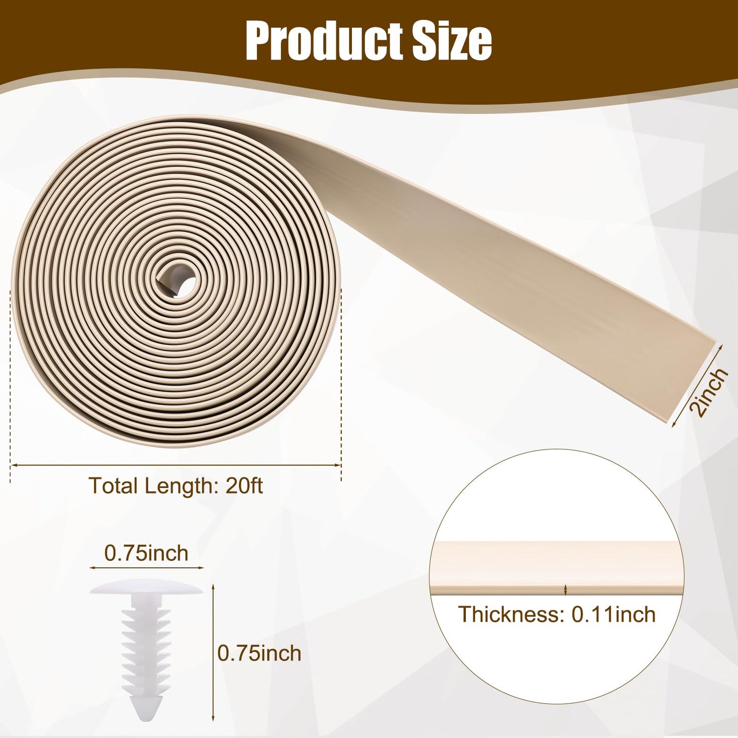 Coldairsoap 2" Wide Vinyl Straps for Patio Chairs Repair, 20FT Long Patio Garden Furniture Replacement Straps+ 40 Free Rivets for Outdoor Lawn Furniture Chaise Lounge Repair (Driftwood)