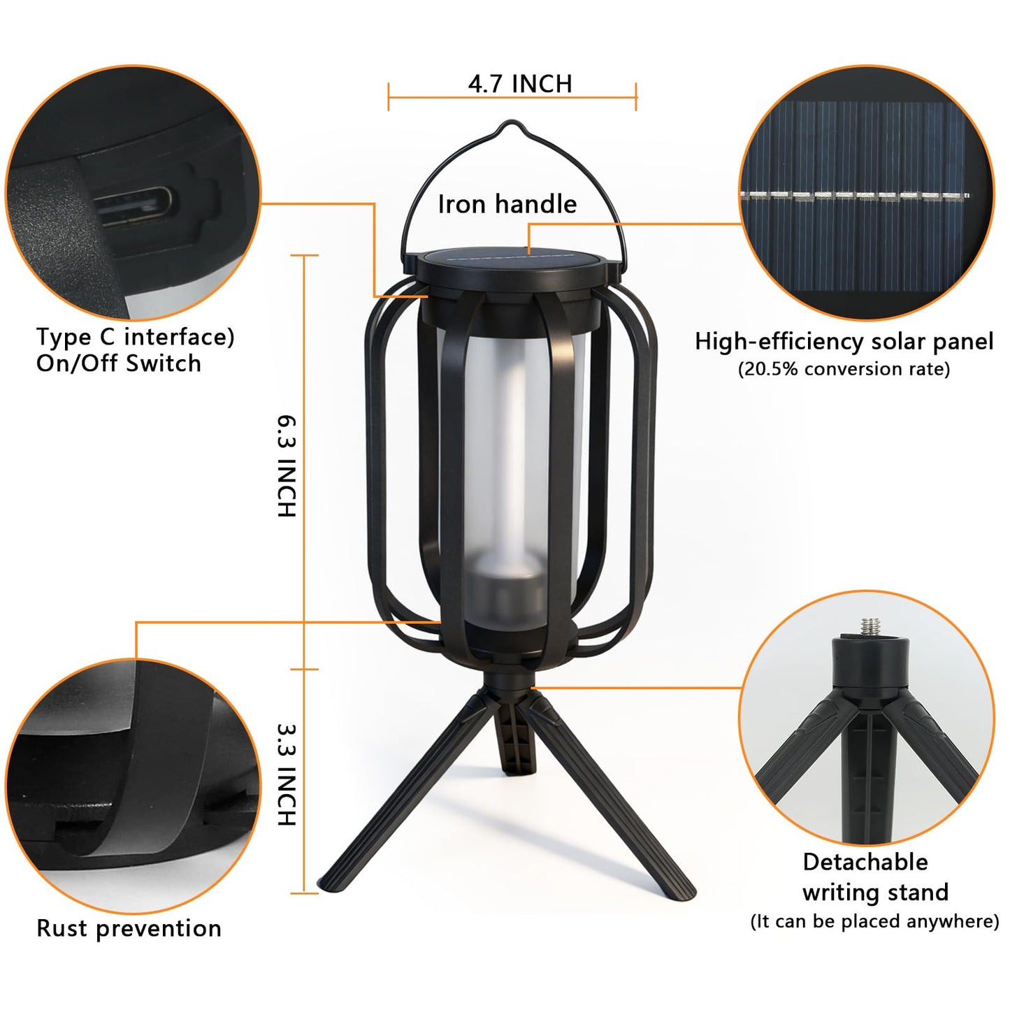 Solar Lanterns Outdoor Lights, 2 Pack Hanging Lantern with Flickering Flame, Hanging Lantern Decorative for Outside,Solar Powered Lanterns for Yard Patio Path Tree Garden Decor