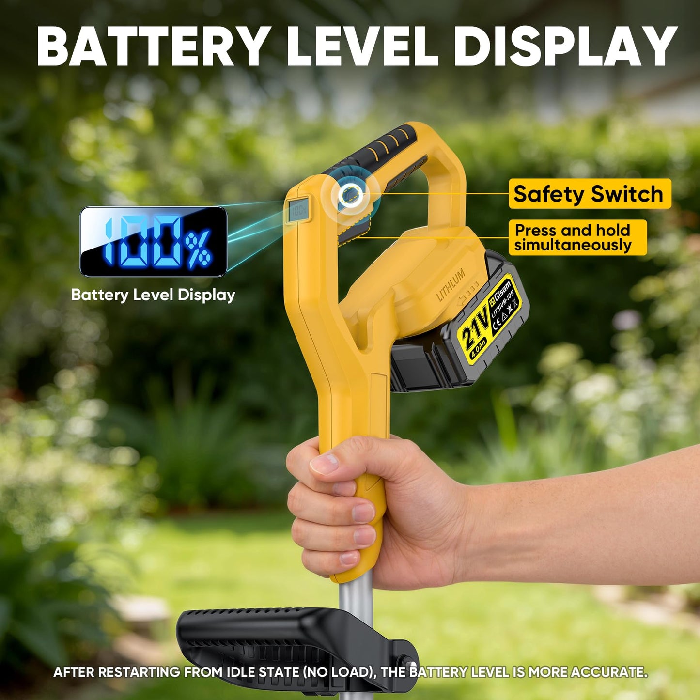 Cordless Tiller Cultivator, 400RPM Electric Rototiller with 2×4.0Ah Battery & Charger, 9" Width 8.3" Depth, Adjustable Foldable Garden Tiller with LED Power Display for Gardening/Soil Cultivation