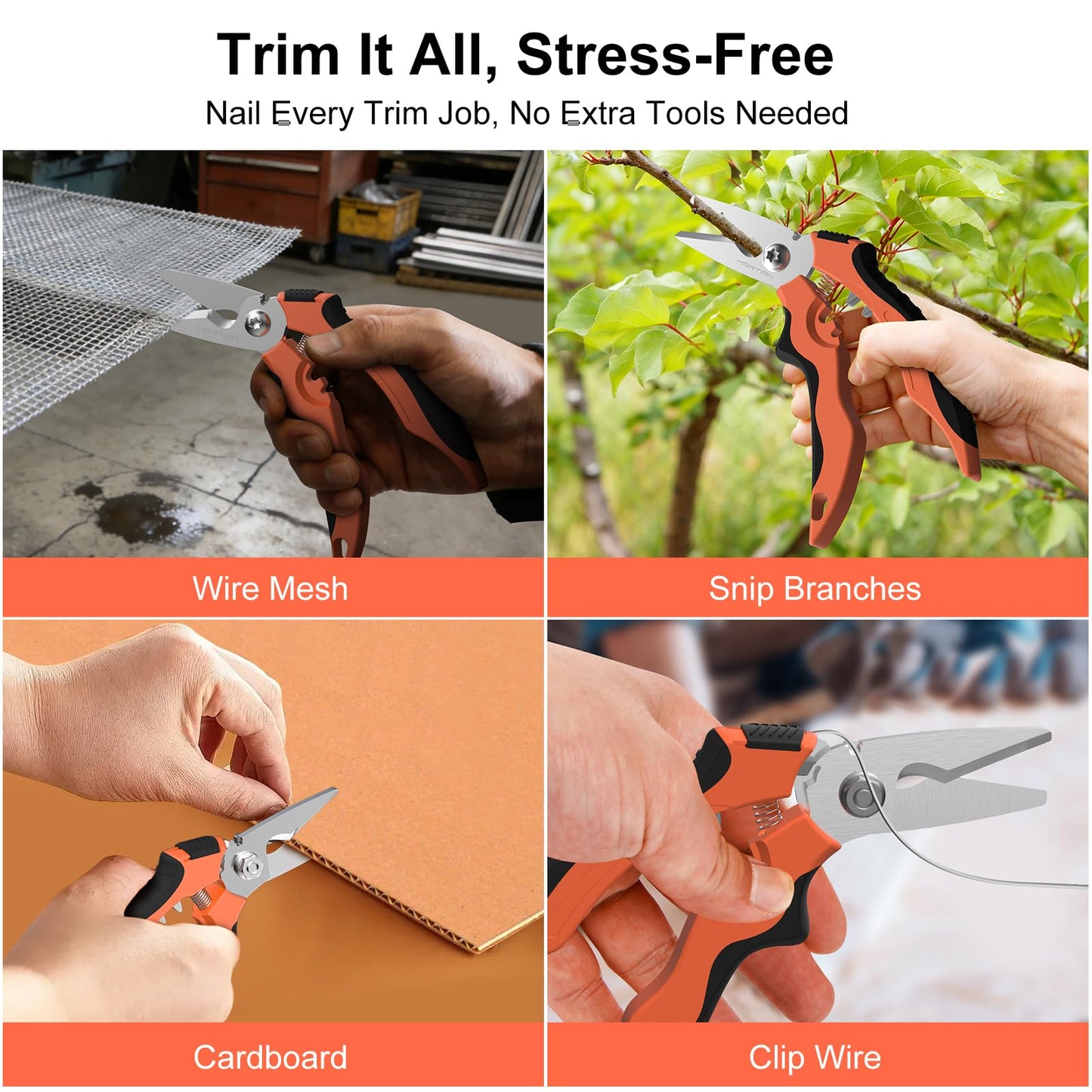 7" Heavy-Duty Multipurpose Gravity Shears – Japanese SUS420J2 Stainless Steel Micro-Serrated Blades, Ergonomic Grip for Gardening, Crafting & Studio Tasks | Safety Lock, Ambidextrous Design (Curved)