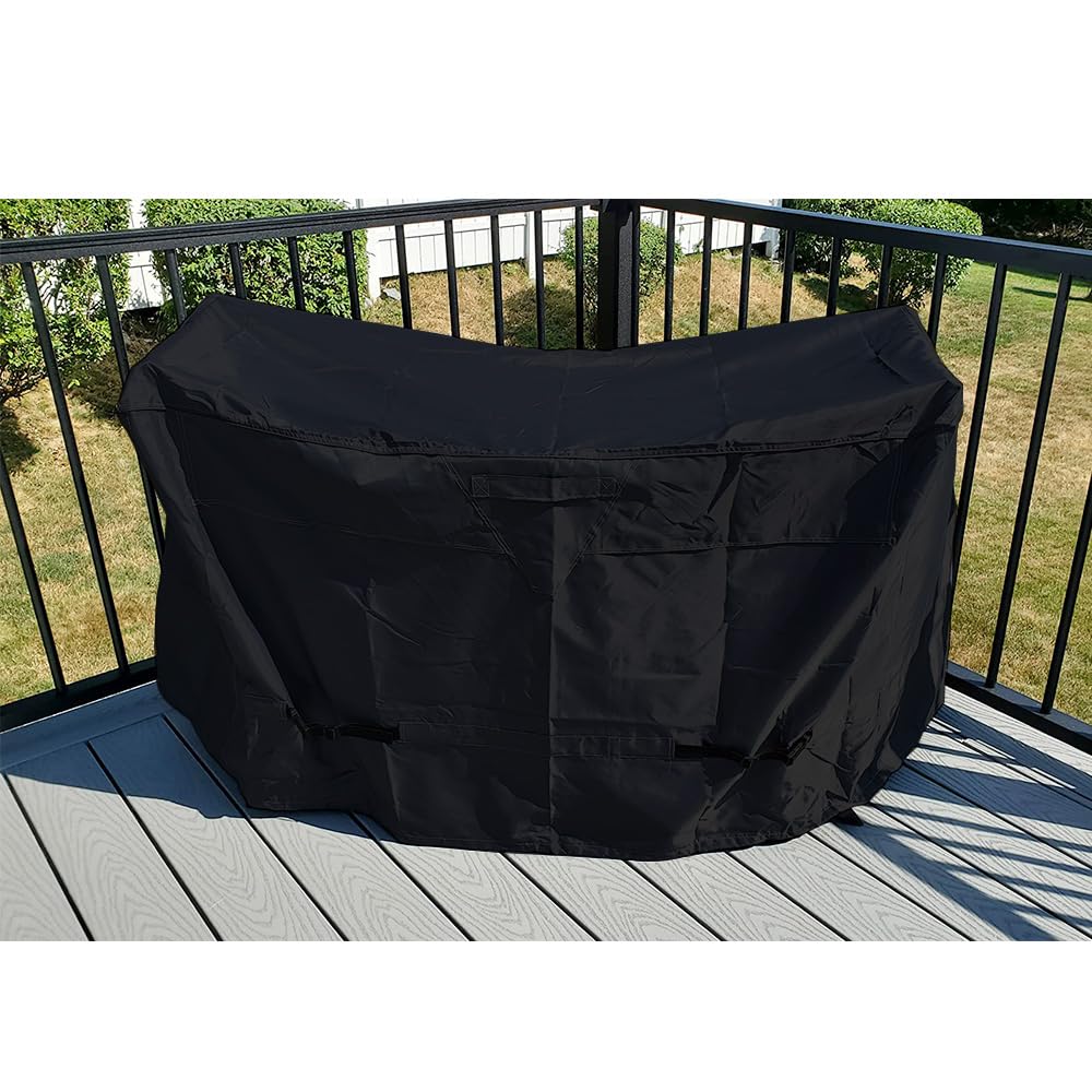 Izzybang Outdoor High Top Bar Height Dining Set Cover for Patio Furniture Bistro Sets 3 Piece Tall Bar Height Waterproof Heavy Duty Patio Bistro Pub Table and Chairs Cover, 69" L x 32" W x 46" H