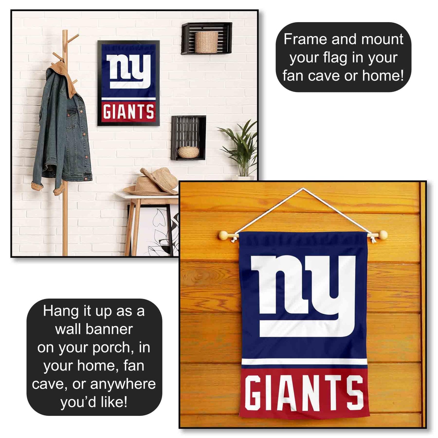 New York Giants Double Sided Garden Flag