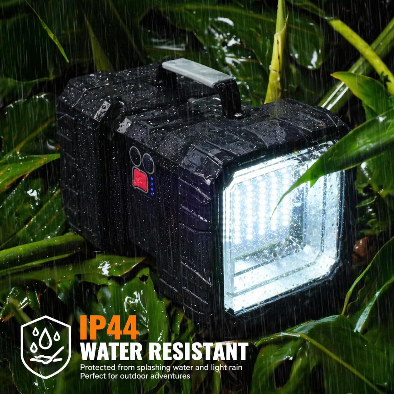 AlpsWolf Rechargeable Flashlight, LED Spotlight Flashlight 10000 Capacity 1200LM 20h Ultra-Long Standby 3+4 Lights Modes Camping Flashlight Waterproof with USB Output as a Power Bank