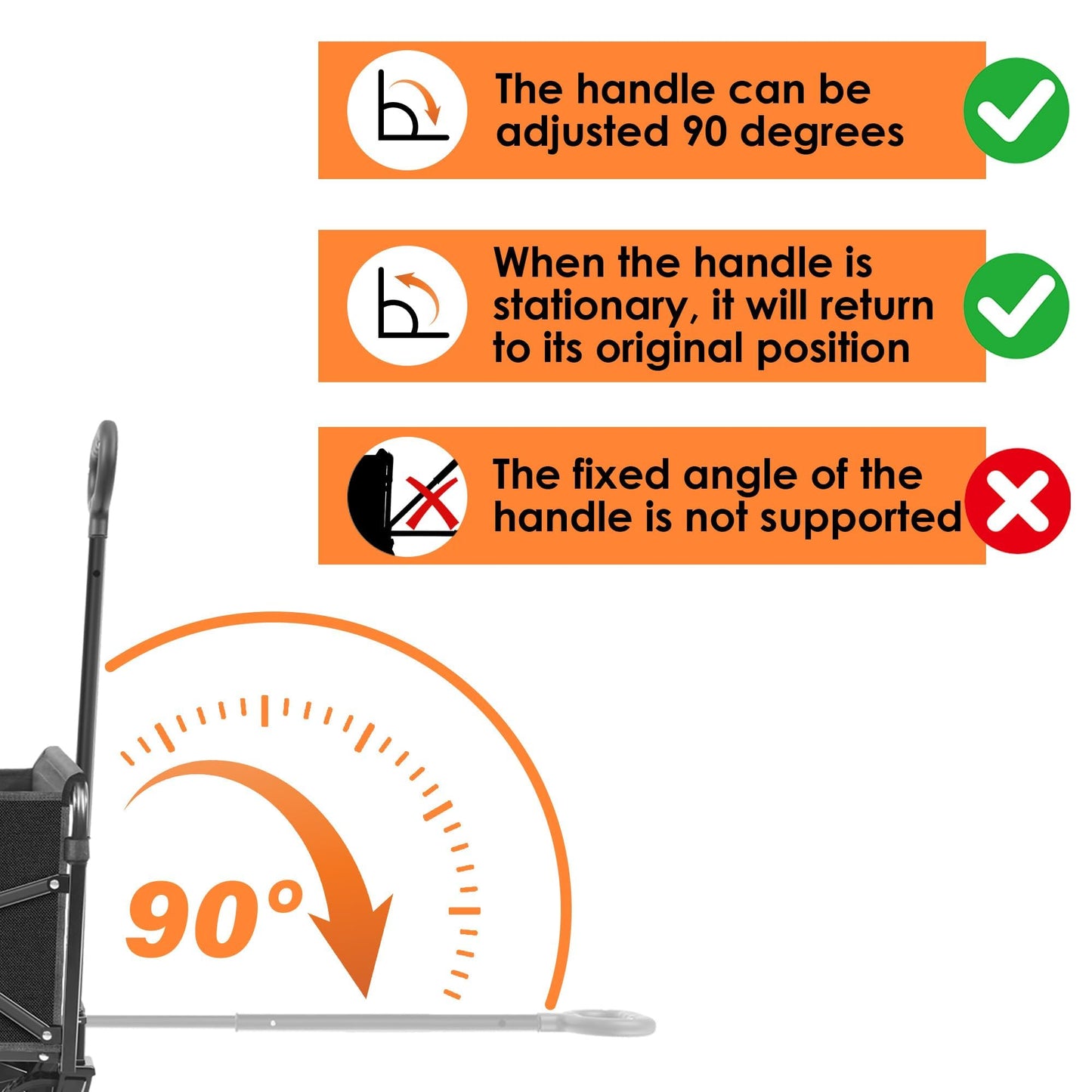 Wagons Carts Foldable, Collapsible Wagon Cart with Wheels - Beach Wagon Cart with Wheels for Sand Sports Camping Grocery