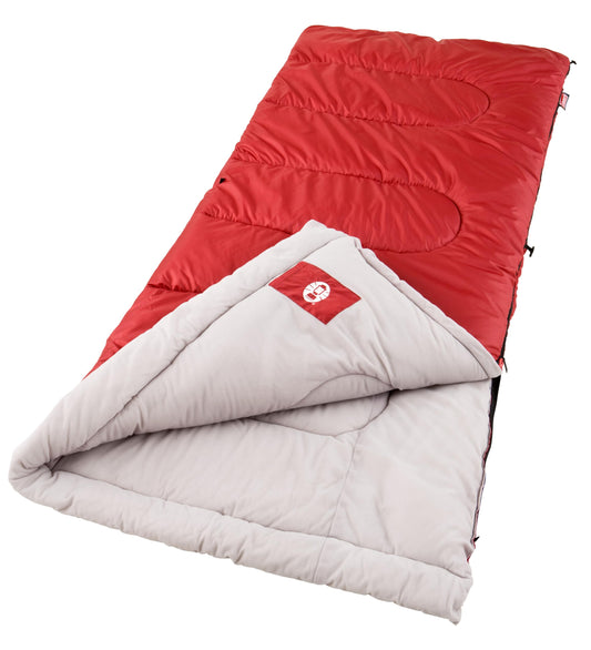 Coleman Palmetto 30⁰F to 50⁰F Adult Sleeping Bag, Cool-Weather Sleeping Bag with Snag-Free Zipper & Soft Liner, Machine Washable