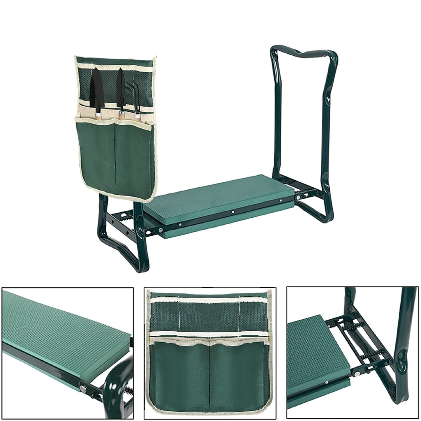 TJHSM Multifunctional Garden Kneeler & Seat - Heavy Duty Folding Kneeling Bench with Handles, Ideal for Gardening and Sitting - Perfect Garden Stool for Seniors Women