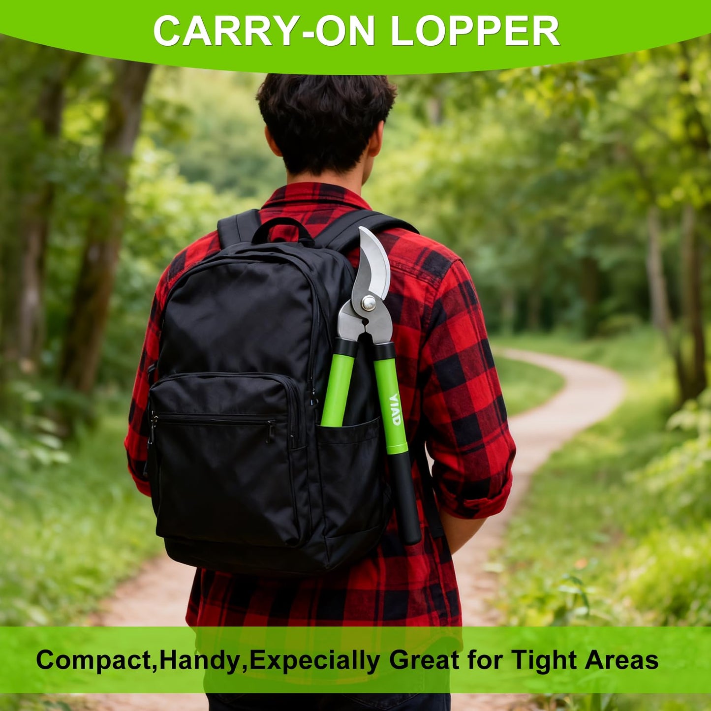 Loppers for Tree Trimmer 15" Branch Cutter and Garden Shears Set Bypass Pruning Shears,Rust-Resistant Clipper,1.5" Diameter Cut Capacity,Shock-Absorbing Handle,Gardening Pruners for Yard,Plant,Hedge