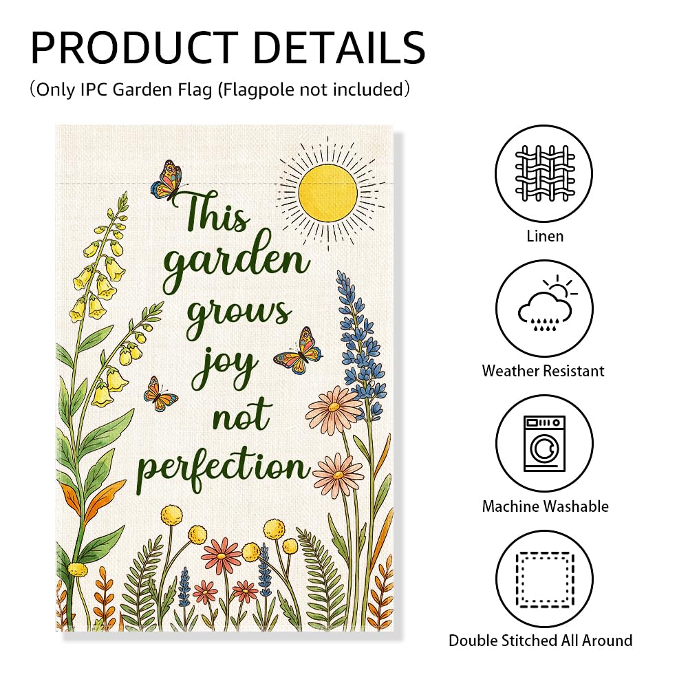 Gkodw Garden Flag, Funny Welcome Yard Flag for Outside, Religious Garden Gifts, Christian Yard Sign Home Décor, Christian Bible Musical Notes Flag (Beige2)