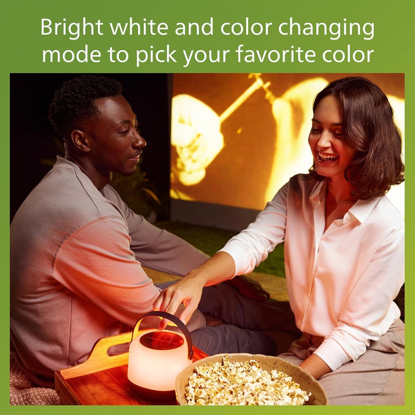PHILIPS LED Solar Portable Light, 3-in-1 Light Setting 1-Pack Bright White (3000K), Color Changing Solar Light with 80/20 Lumen, Waterproof and Rechargeable