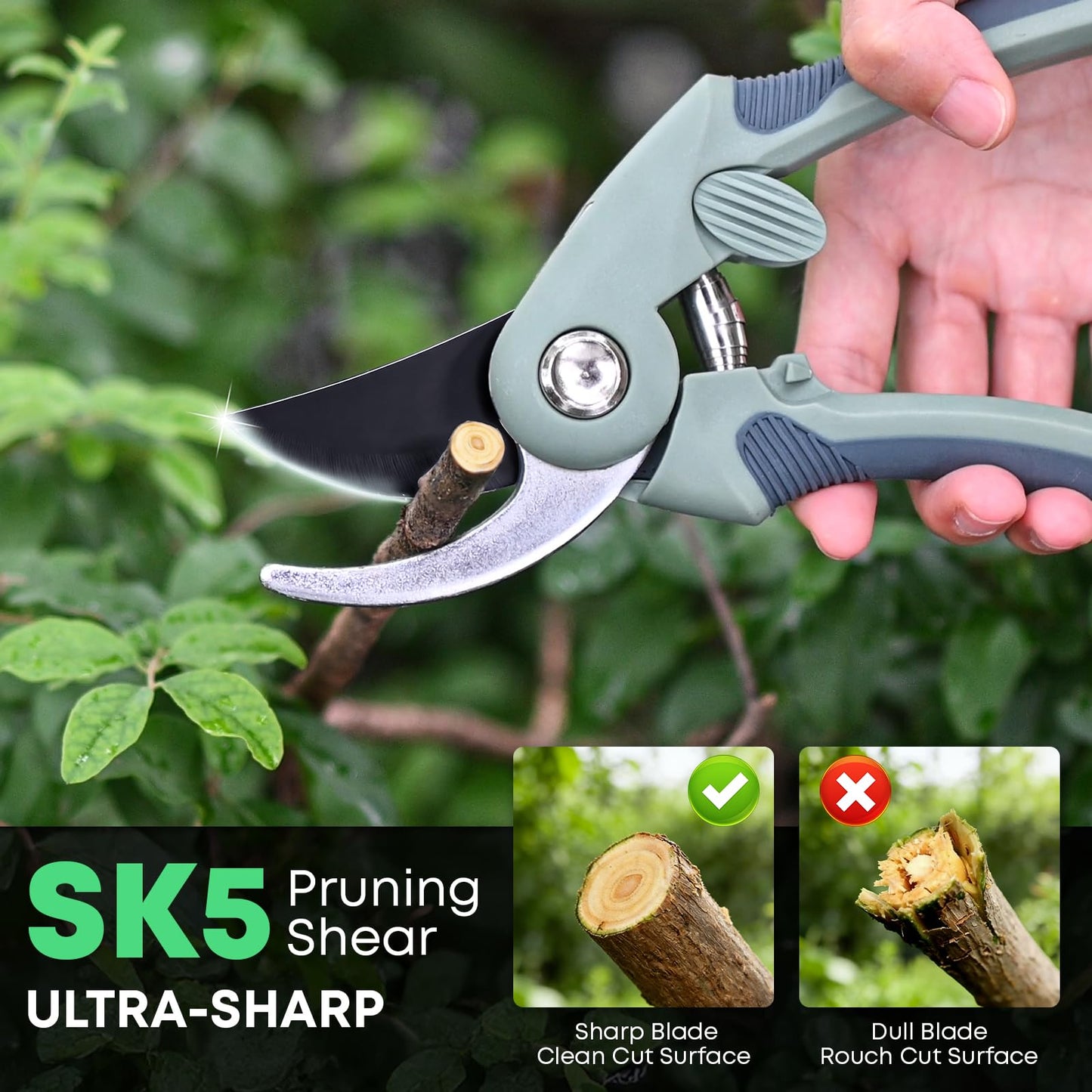 7.2V Hedge Trimmer Cordless | 2-in-1 Handheld Electric Shrub Trimmer & Grass Shear with Pruning Shears | 3.0Ah Lightweight Rechargeable Battery Powered for Garden, Yard, Lawn