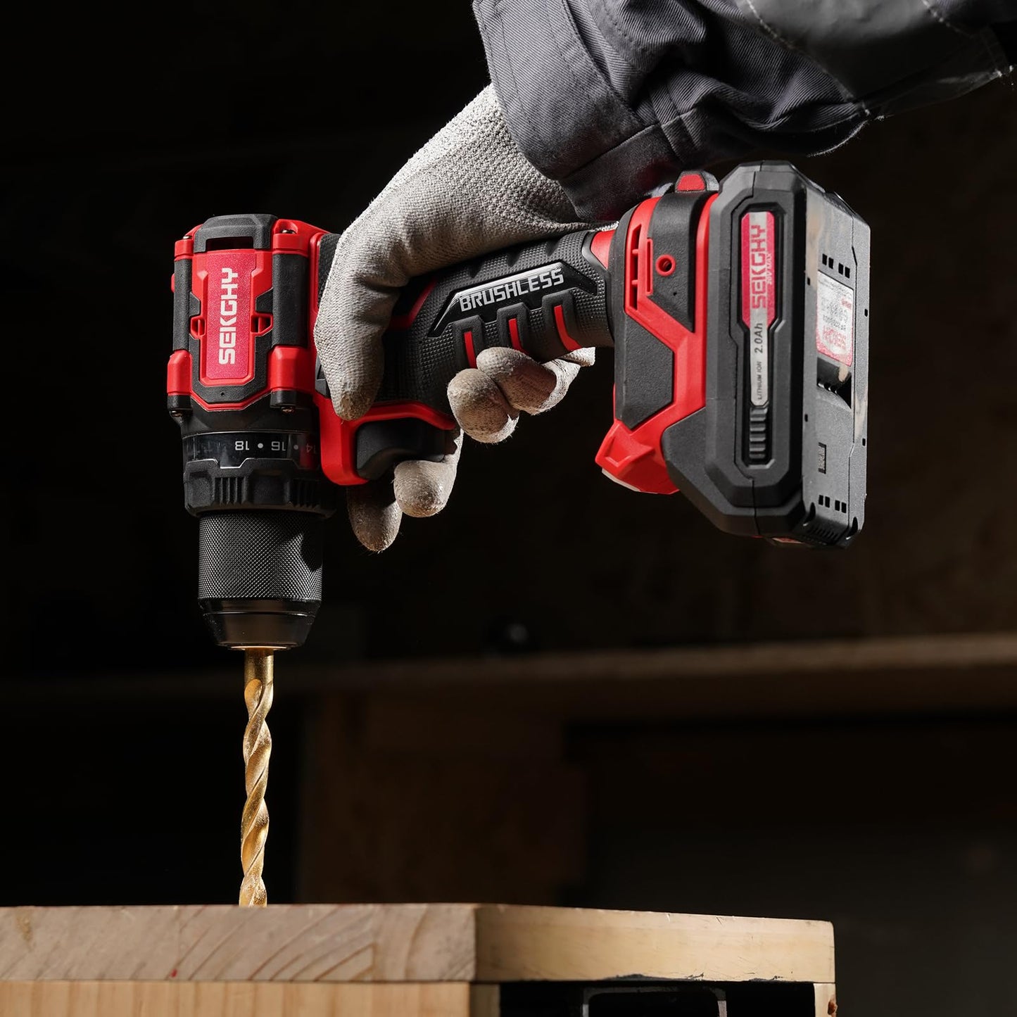 20V Cordless Drill Driver Kit with 2 Batteries - 70Nm High Torque Power Tool, 26-Piece Accessory Set & Fast Charger, LED Work Light for Wood, Metal and Masonry Drilling