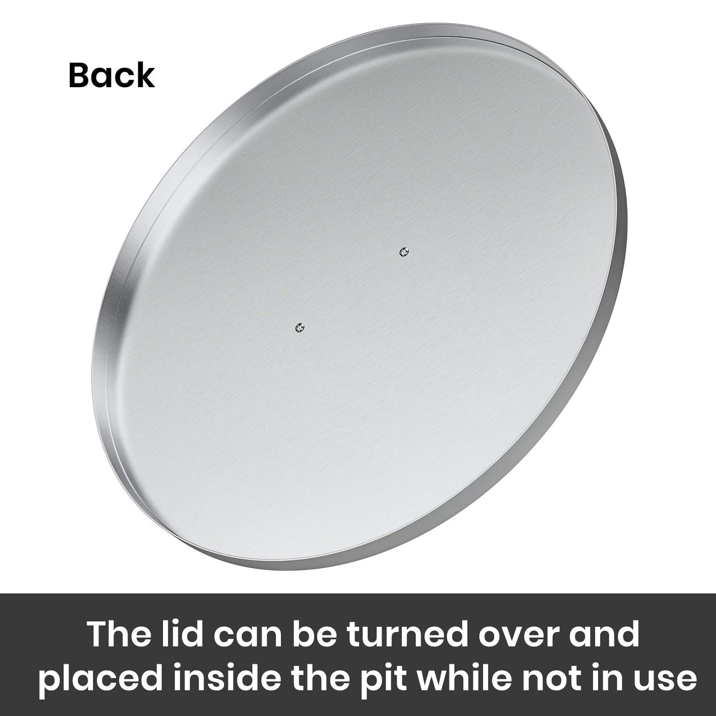 Stanbroil 22" Stainless Steel Round Fire Pit Cover, Fire Pit Ring Lid Fits for 19-Inch Drop-in Firepit Pan and 18 Inch Flat Fire Pit