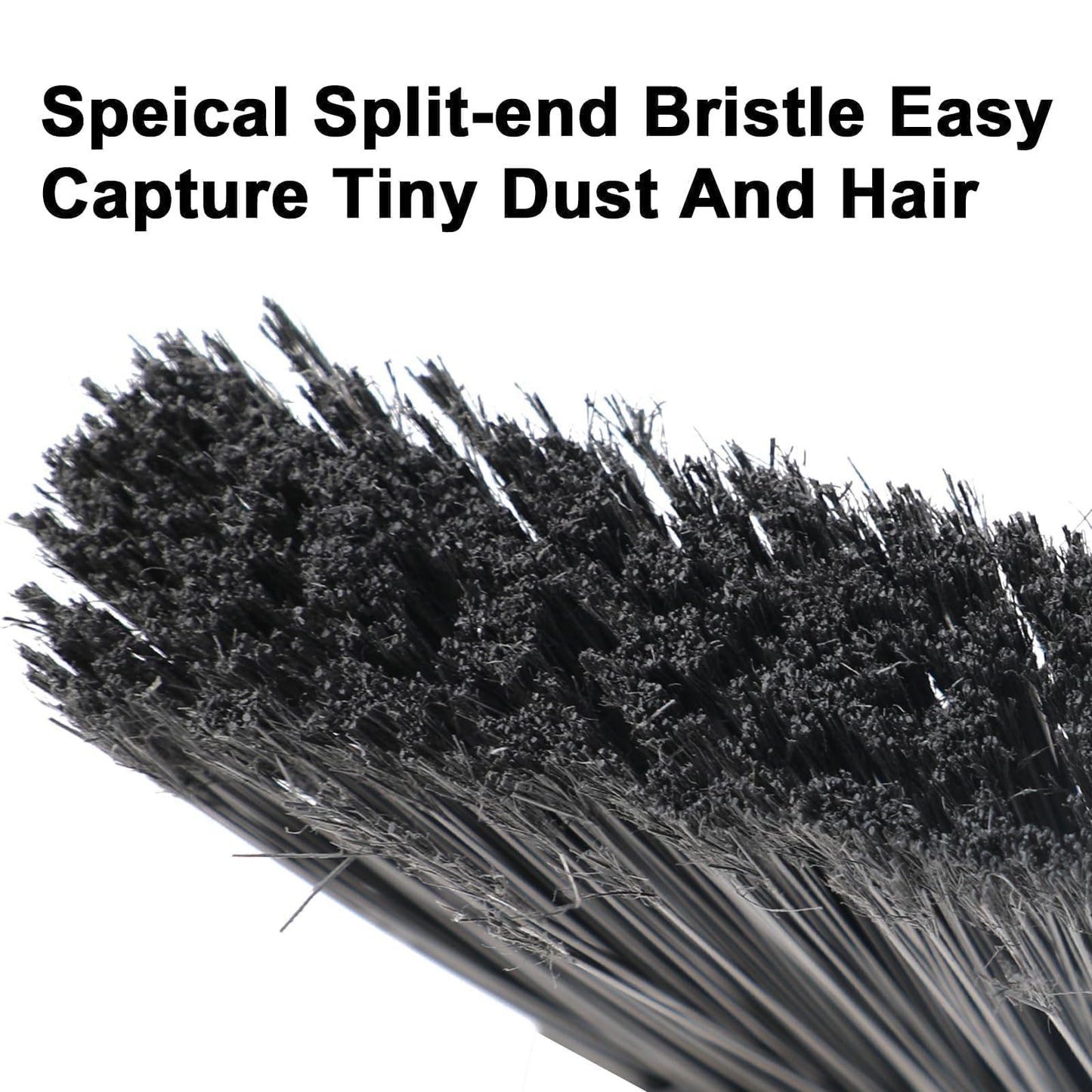SZJYHQY 2PCS Heavy Duty Broom, Broom for Sweeeping Indoor and Outdoor, Angle Broom with Long Pole, Outdoor Broom for Courtyard/Garages/Slidewalk, Indoor Broom for Kitchen Lobby Canteen Black