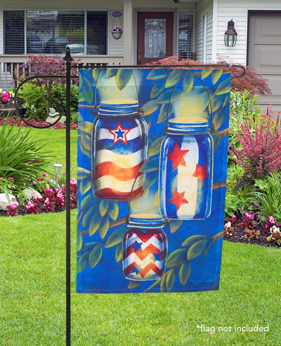 Briarwood Lane 3 Piece Wrought Iron Wrap-Around House Flag Stand x Hardware