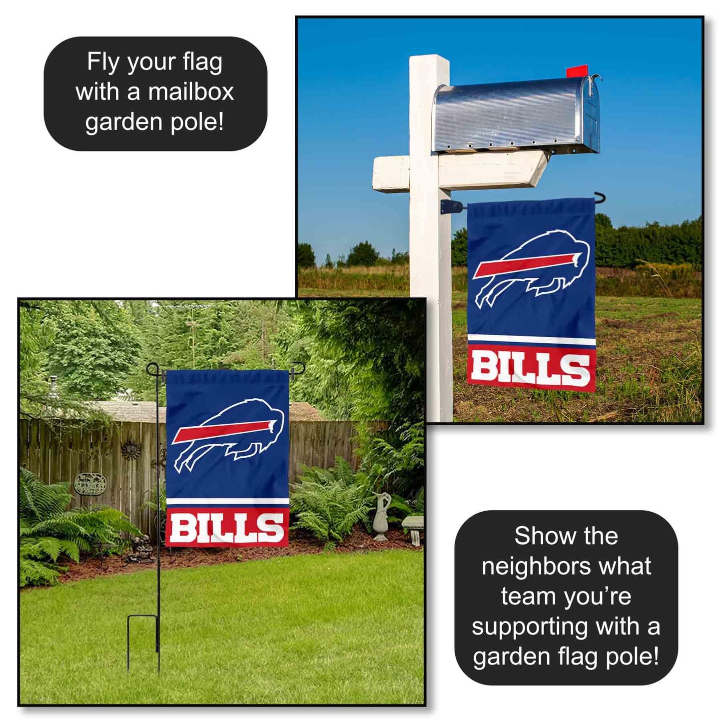 Buffalo Bills Double Sided Garden Flag