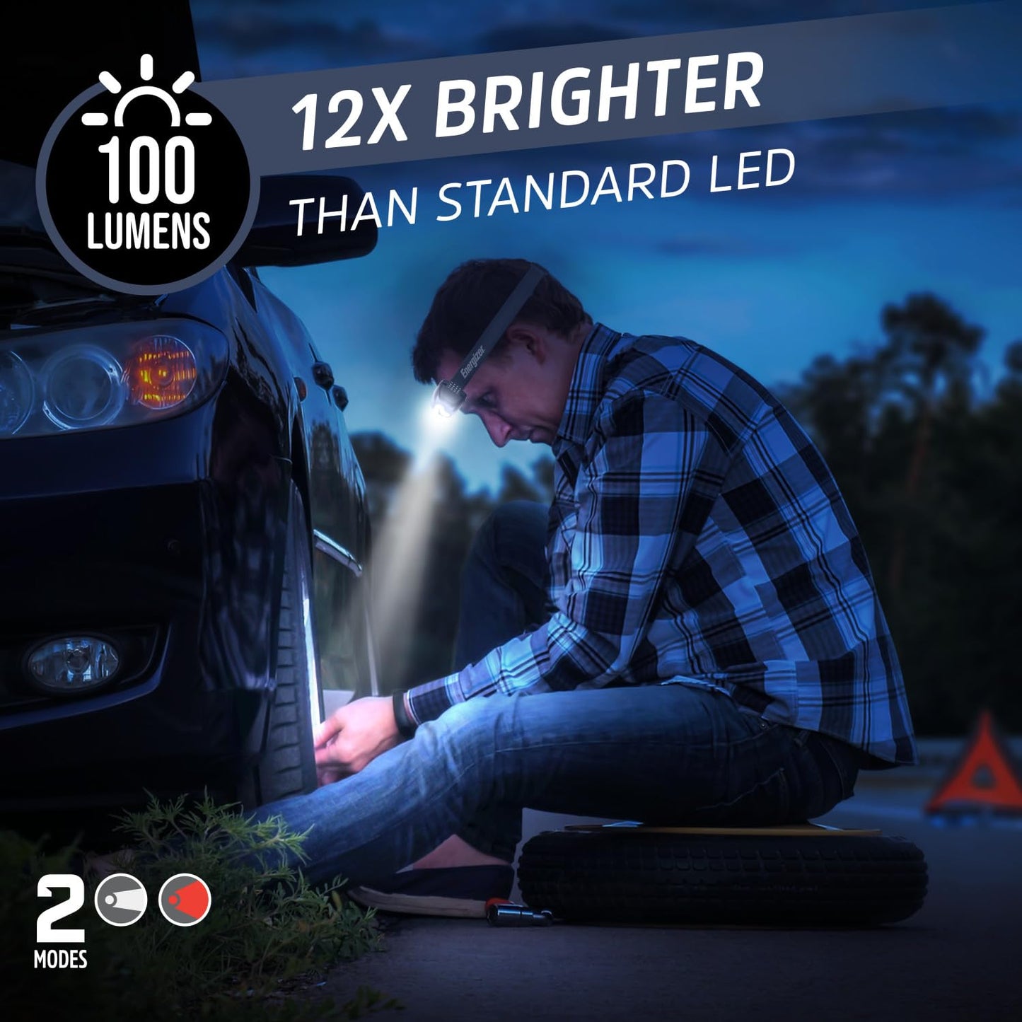 Energizer Universal+ LED Headlamp (2-Pack), IPX4 Water Resistant Headlamps, Bright Head Light for Outdoors, Camping, Running, Storm, Survival LED Light for Emergencies (Batteries Included)