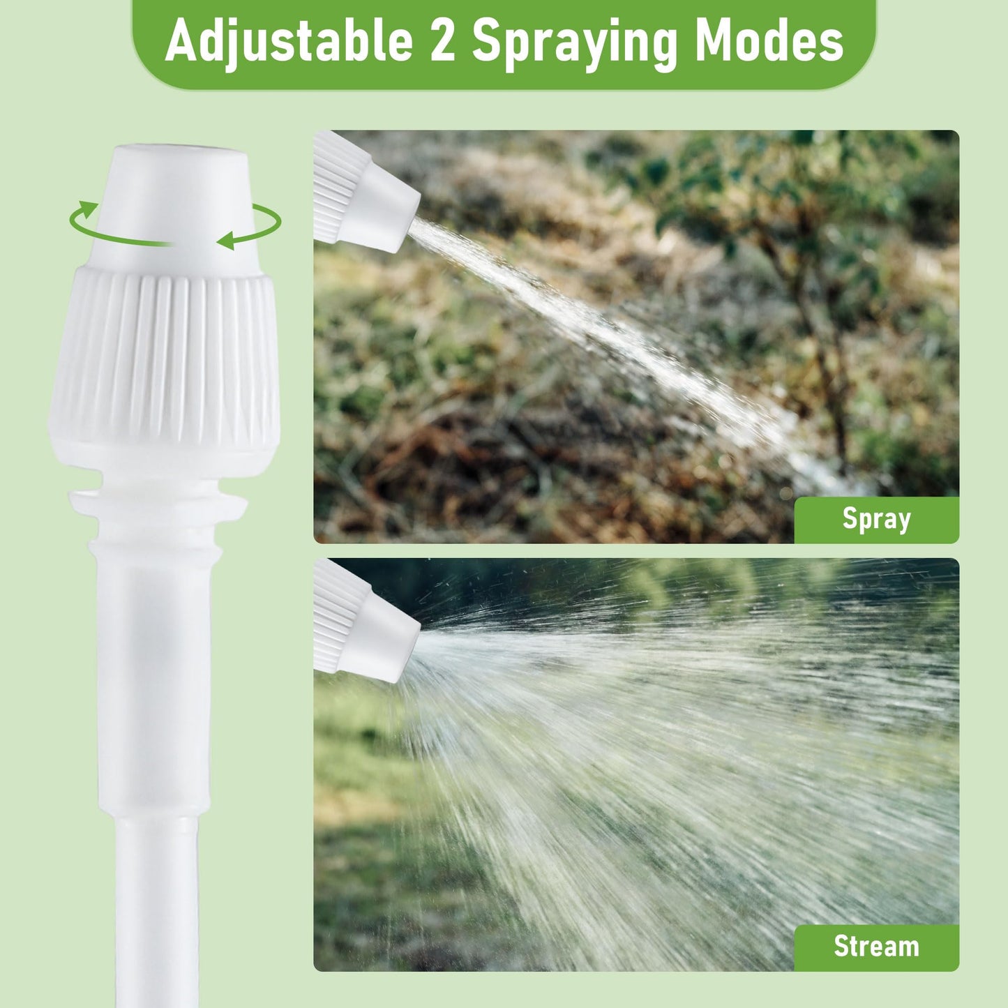 Qualirey Battery Powered Sprayer Wand with Holster, Foldable Nozzle Fits 38mm Cap 1 Gallon Jugs, Electric Weed Bug Ant Killer for Beach Cleaning, Gardening, Lawn and Disinfecting(Black)