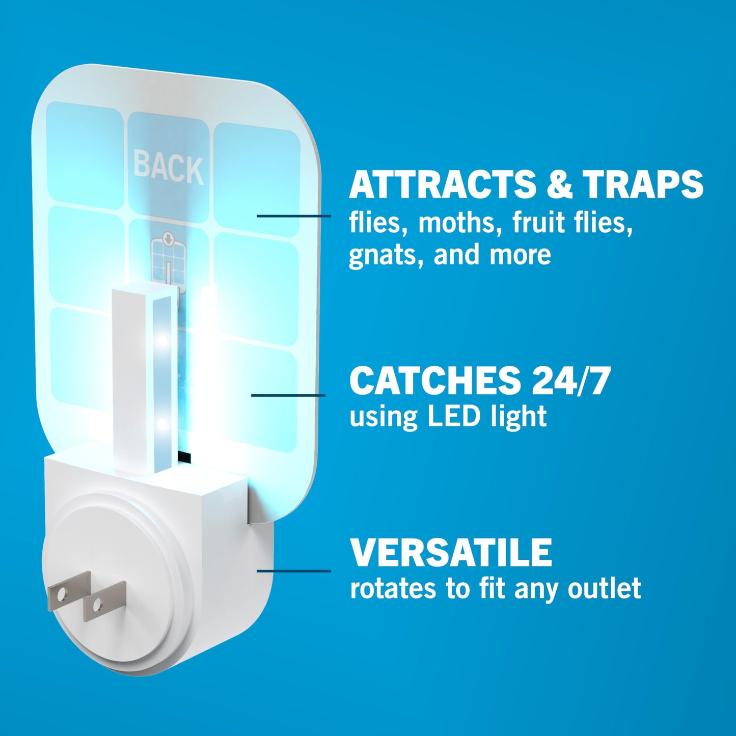 Safer Home Indoor Plug-in Fly Trap - SH502-2R4SR - Effective Fruit Fly Traps for Indoors, Gnat Traps for House Indoor, 400 Sq Ft Protection - Style: 2 Devices + 4 Glue Cards