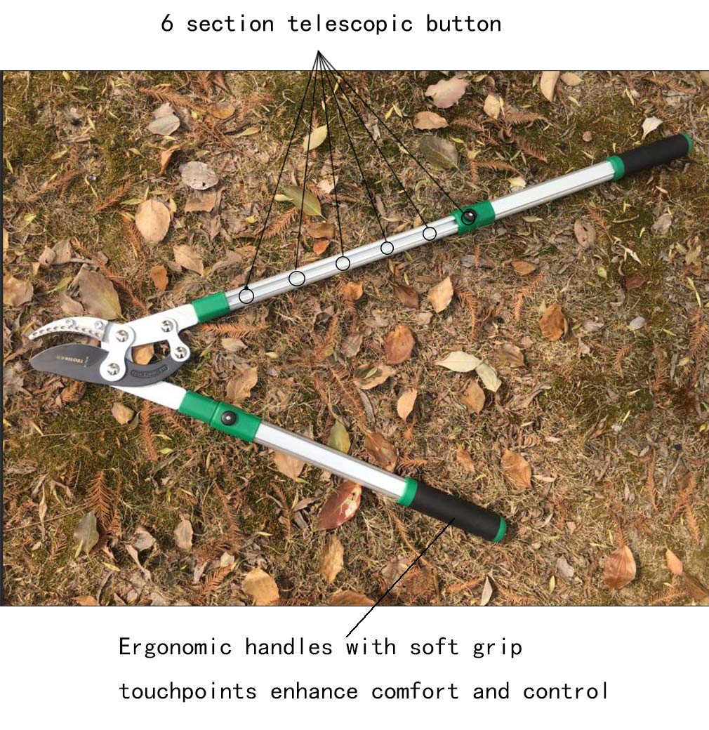 SK5 High-Performance Compound Action Anvil Lopper,Chops Thick Branches with Ease,2 Inch Cutting Capacity,28inch-40inch Telescoping Lopper, Tree Trimmer with Sturdy&Comfortable handle(A）