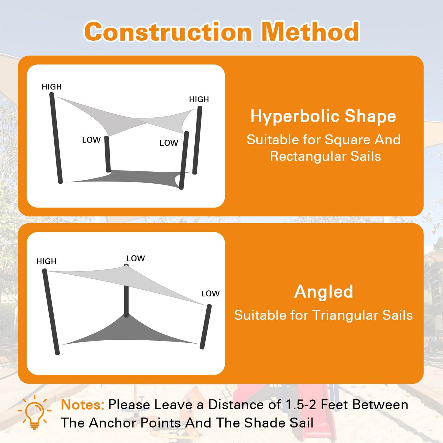 Artpuch 12'X12'X17' Curved Triangle Sun Shade Sail UV Block Mesh 185 GSM Commercial Sliver Grey Outdoor Shade Cover for Backyard, Pergola (Customizable Sizes)