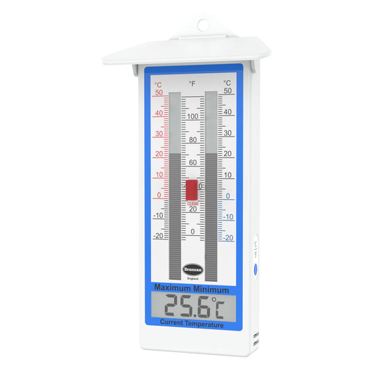 Digital Greenhouse Thermometer - Max Min Thermometer for Greenhouse or Garden, Maximum and Minimum Temperatures, Indoor Outdoor Accessory