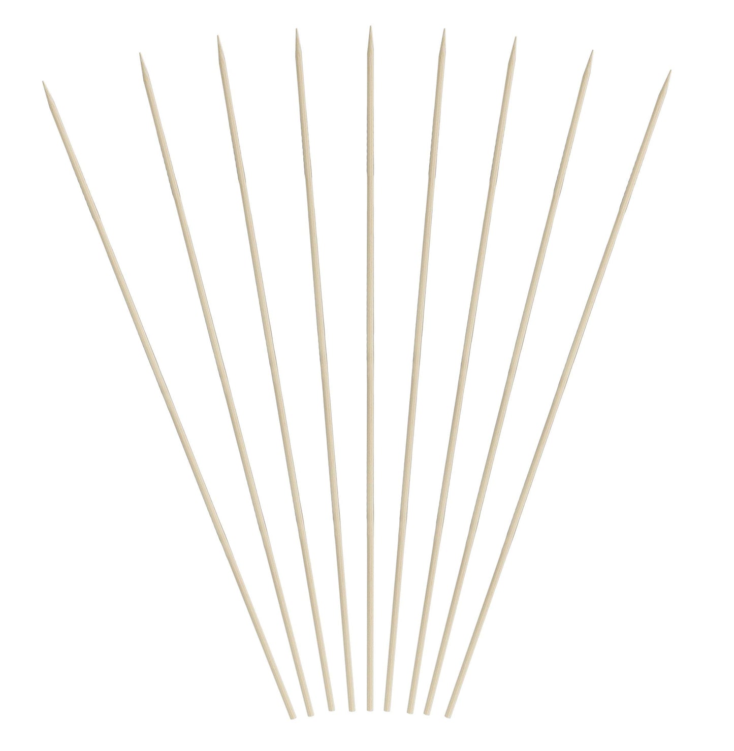 1600 Count | KingSeal Natural Bamboo Wood Grilling Skewers, 10 Inches x 3.0mm Diamter, for Shish Kebabs, BBQ, and Fruit Arrangements, Bulk Pack - 16 Packs x 100 Skewers