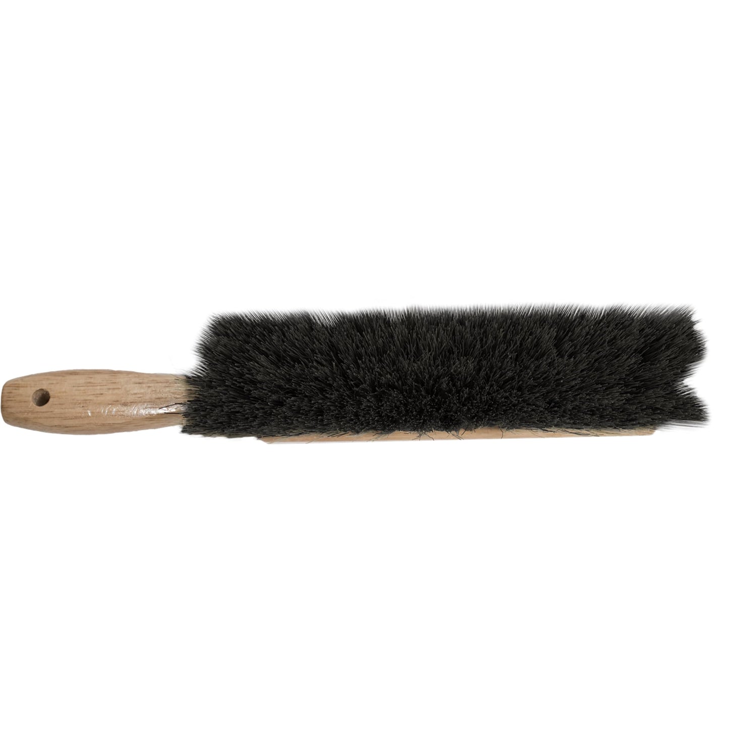 Marshalltown 13 1/2 Inch Beaver Tail Brush, Masonry Brush with Black Horsehair Fibers, Concrete Shop Brush for Masonry and Mortar Work, Made in the USA, 6517
