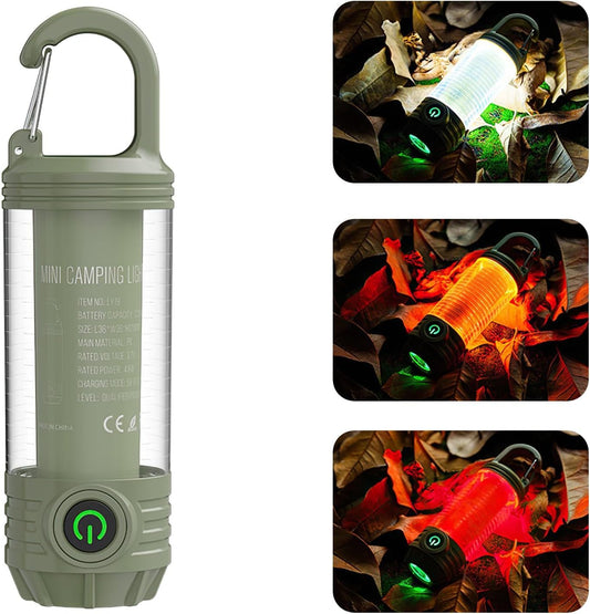 Ultra Bright Camping Lantern, 1200mAh Camping Lights with 3 Colors & 4 Brightness, SOS, Max 1500LM, Waterproof Rechargeable Flashlight Lantern for Power