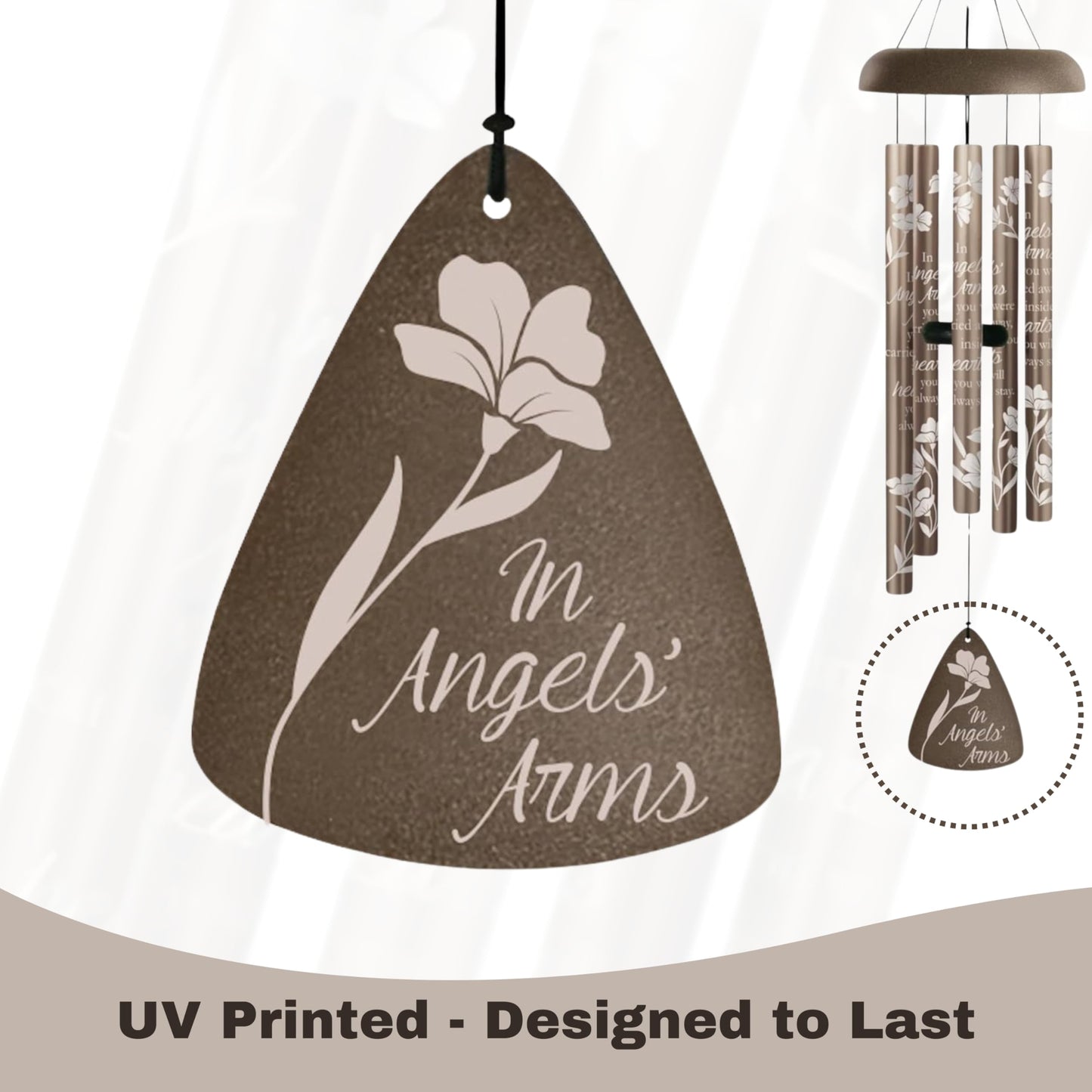 Carson 30" 'Angels' Arms' Memorial Wind Chime- Garden/Patio/Porch Outdoor Decor