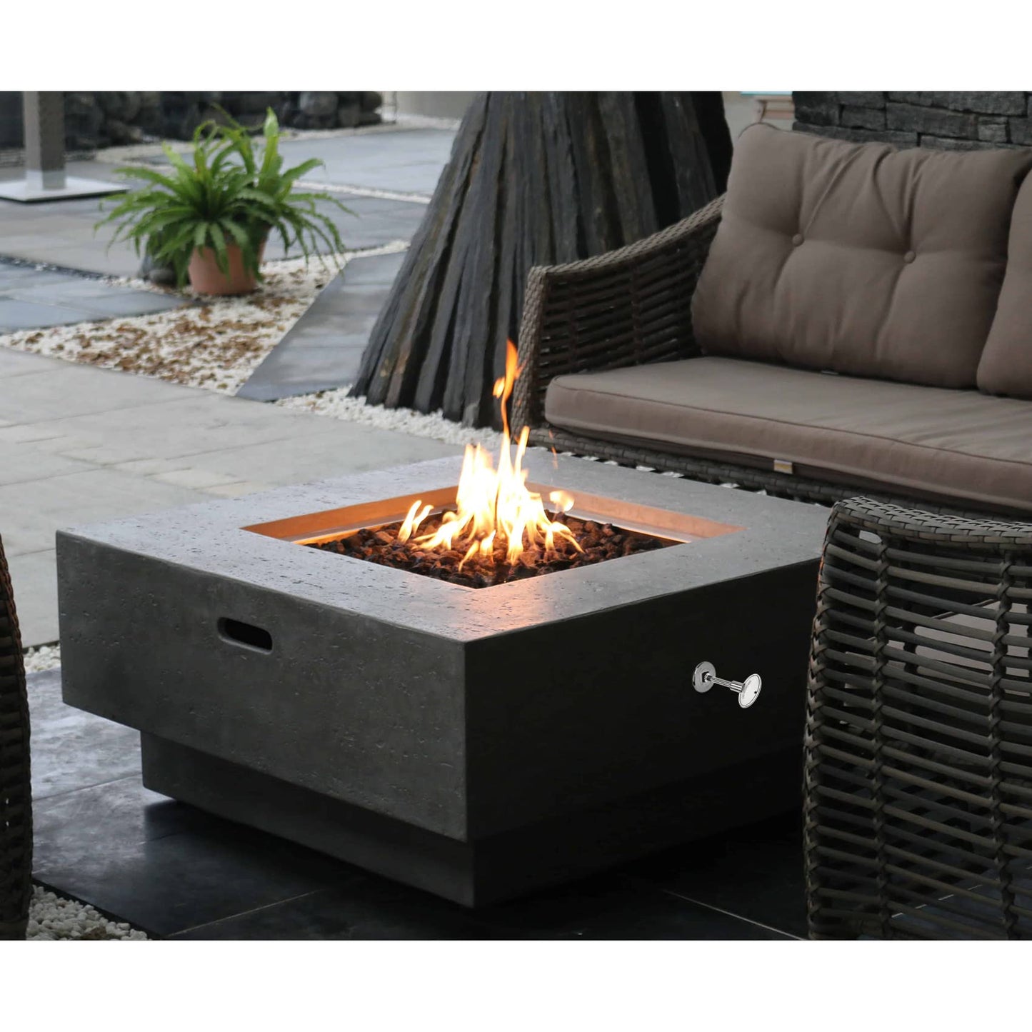 Stanbroil LP Propane Gas Fire Pit Burner Ring Installation Kit, Black Steel, 18-inch