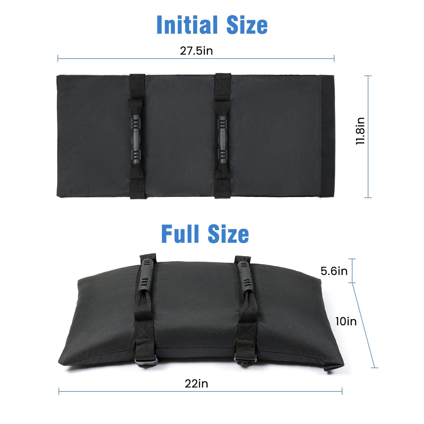 Malomke Sand Bags for Weight, 4-Pack 50LBS Heavy-Duty Fillable Sandbags for Weight to Hold Down Umbrella Base, Patio & Cantilever Umbrella Stands, Outdoor Furniture(Without Sand)(4, Medium)