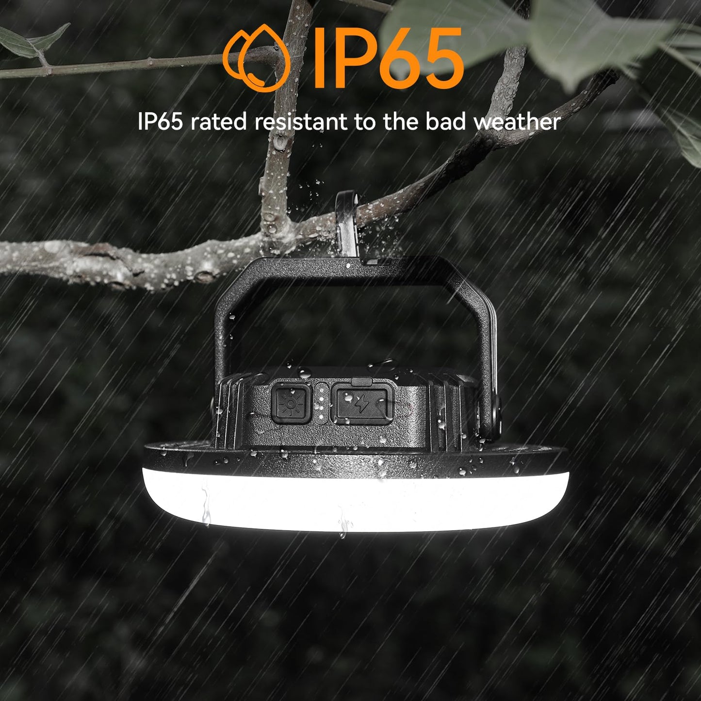 VAVOFO 4000LM 15,000mAh LED Camping Lantern Rechargeable, 3 Lighting Modes, 180LEDs ,Portable Tent Light with Magnet, IP65 Waterproof Hanging Light for Emergencies, Power Outages ,Hurricane(Blcak)