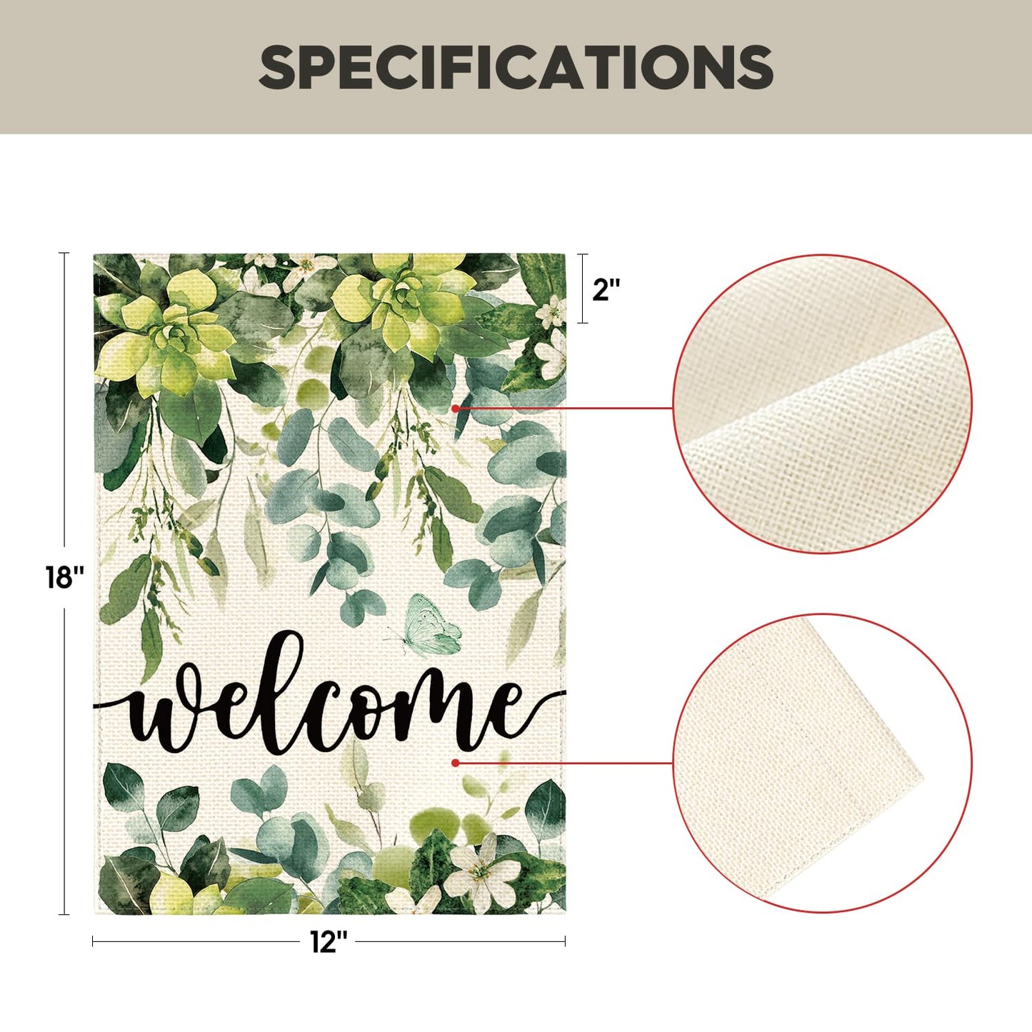 AVOIN colorlife Set of 12 Seasonal Holiday Garden Flag 12x18 Inch Double Sided Outside, Welcome Farmhouse Yard Outdoor Flag